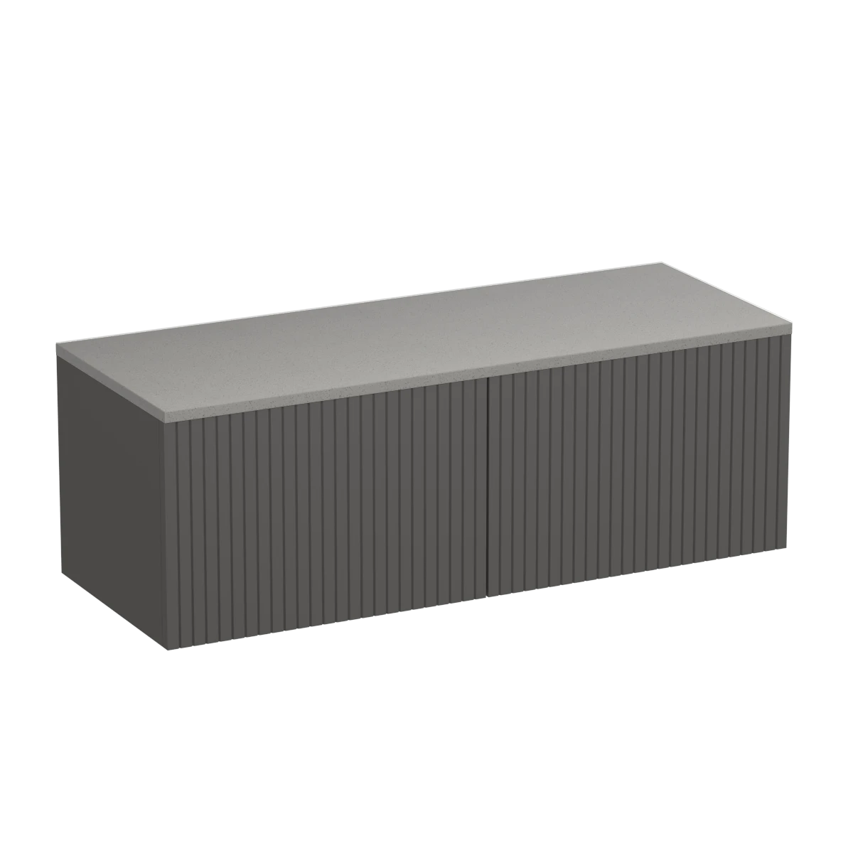 Lima Opaco 1200 2 Drawer Floor Vanity Centre Basin White Carrara / Slate