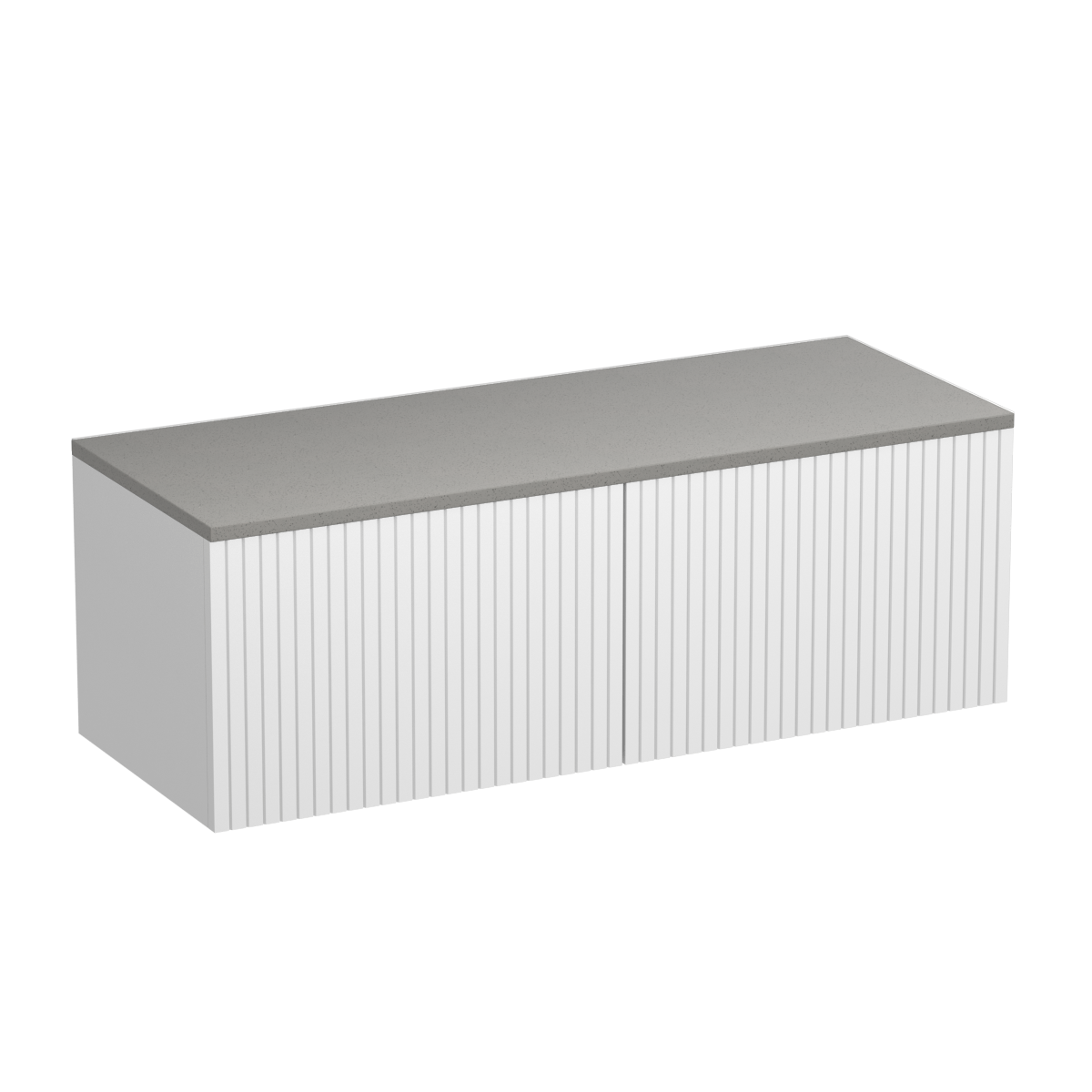 Lima Opaco 1200 2 Drawer Floor Vanity Left Basin White Carrara / White