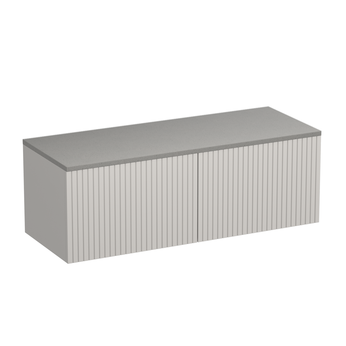 Lima Opaco 1200 2 Drawer Floor Vanity Left Basin Matt White / Tusk