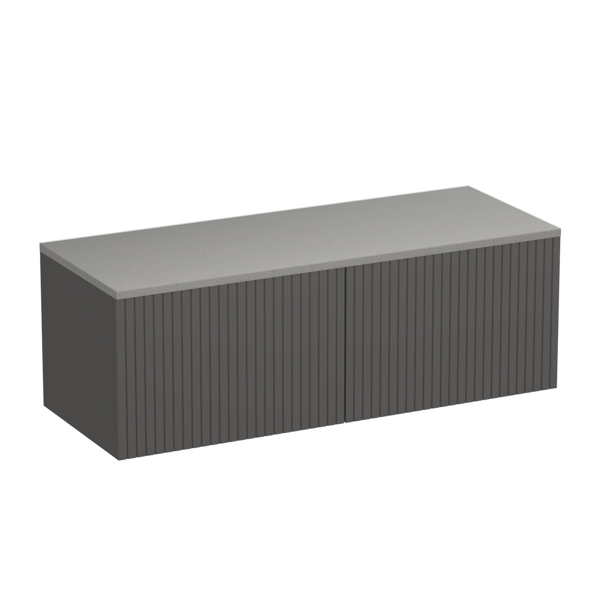 Lima Opaco 1200 2 Drawer Floor Vanity Right Basin Concrete Grey / Slate