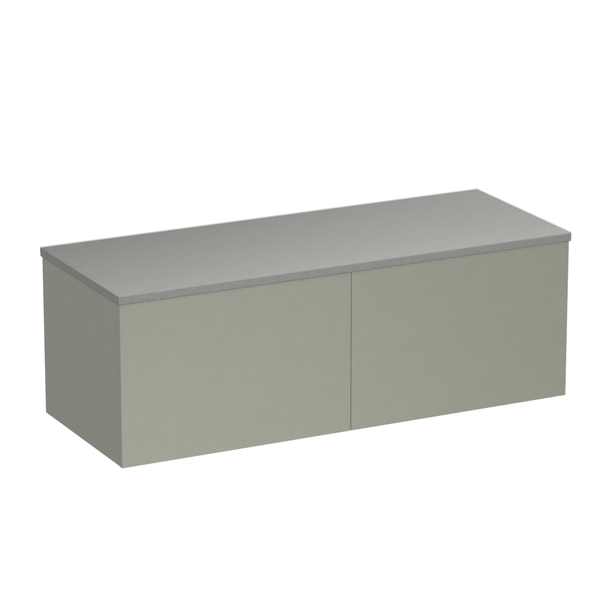 Reflex Opaco 1200 2 Drawer Floor Vanity Left Basin Concrete Grey / Atmoss