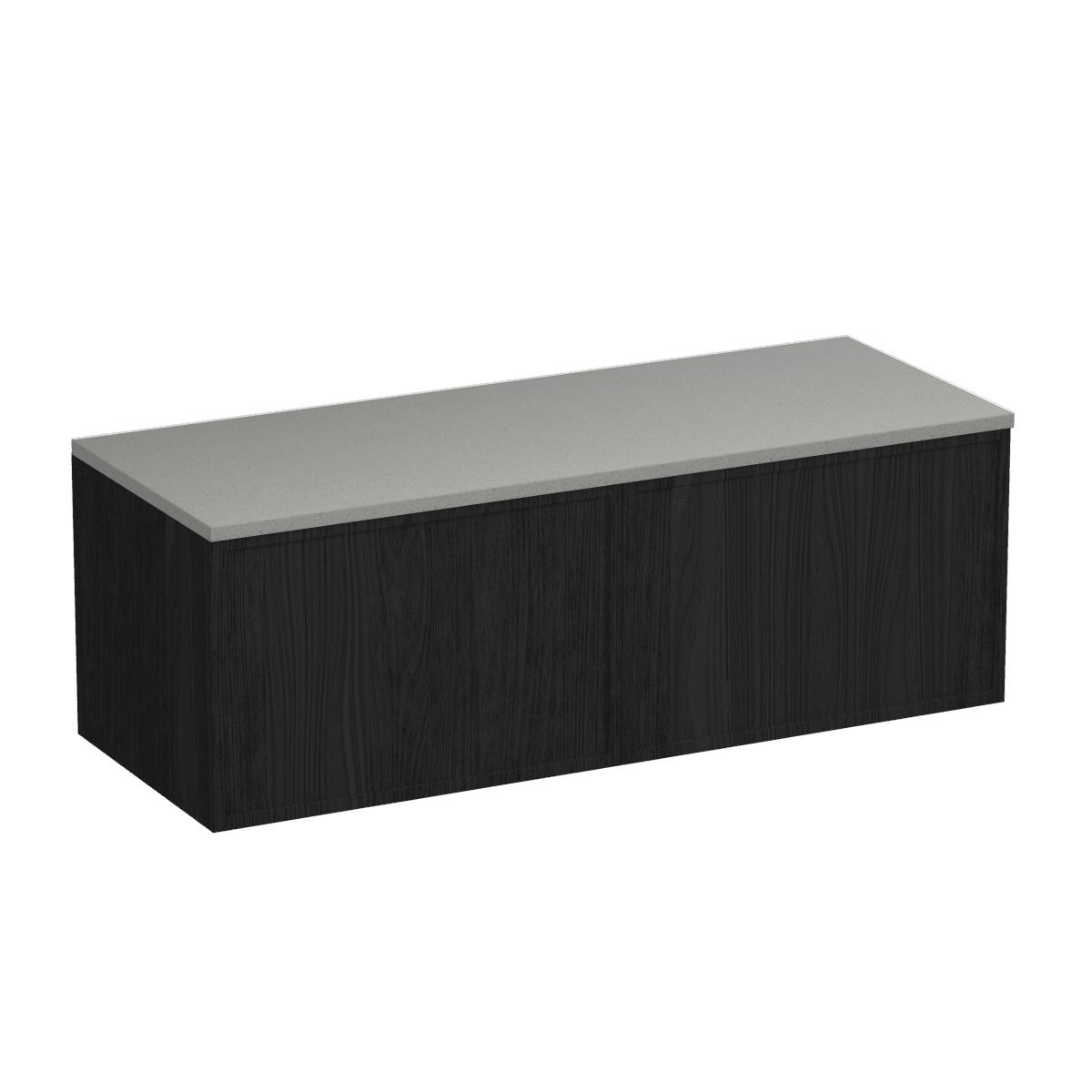 Nordic Opaco 1200 2 Drawer Floor Vanity Double Basin Concrete Grey / Black Bark