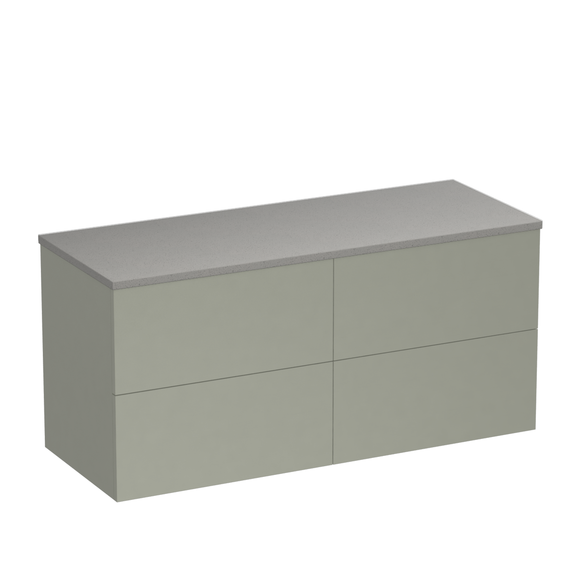 Reflex Opaco 1200 4 Drawer Floor Vanity Centre Basin Matt White / Atmoss