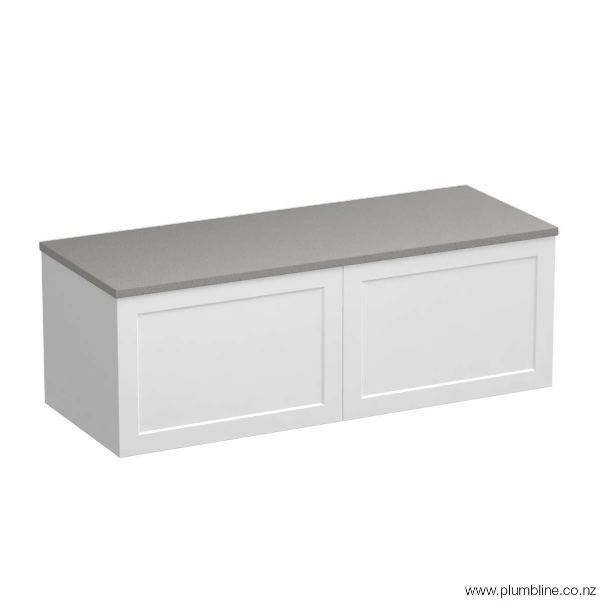 Hampton Opaco 1200 2 Drawer Floor Vanity Double Basin Matt White / White