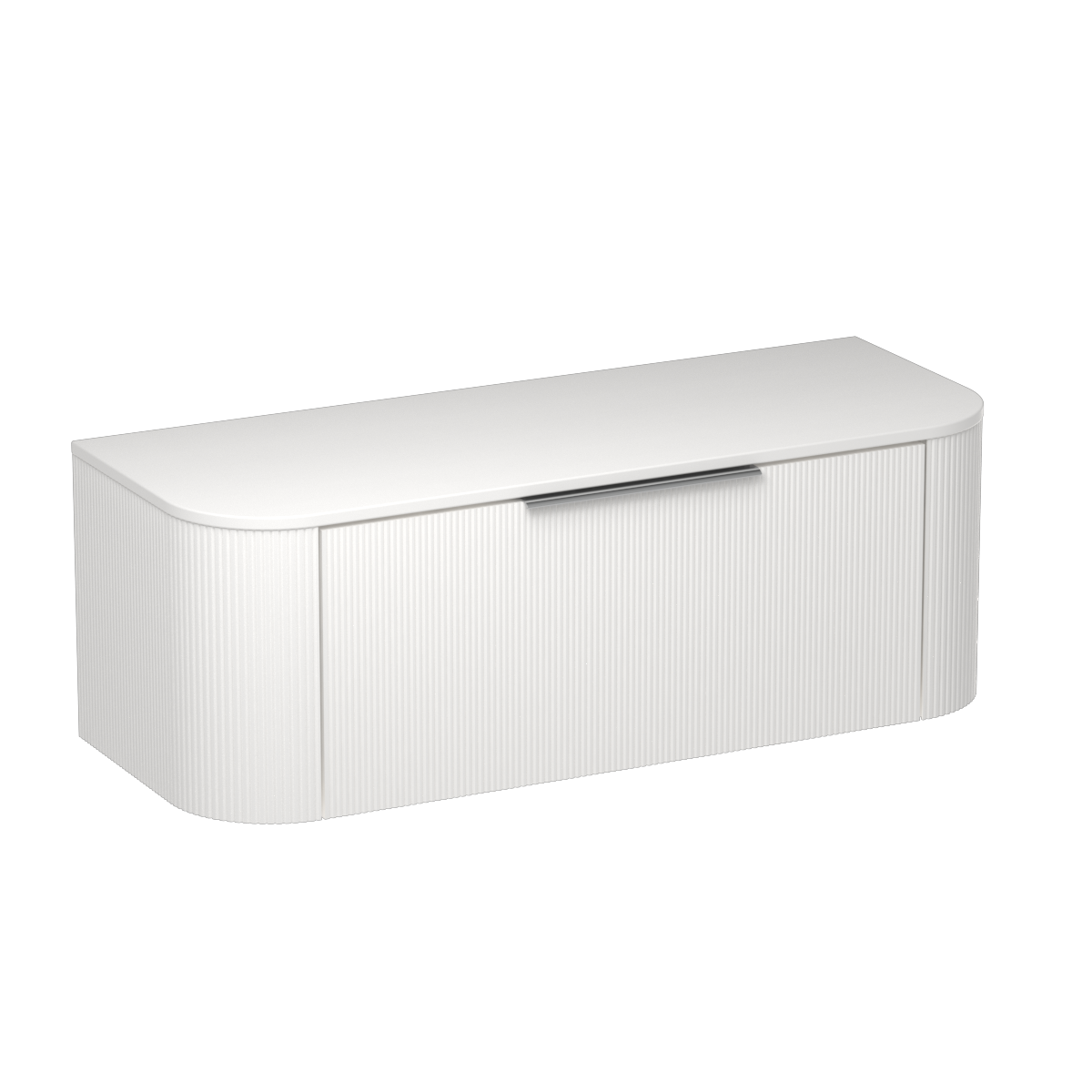 Ava Curve Opaco 1200 1 Drawer Vanity Centre Basin White Carrara / Atmoss