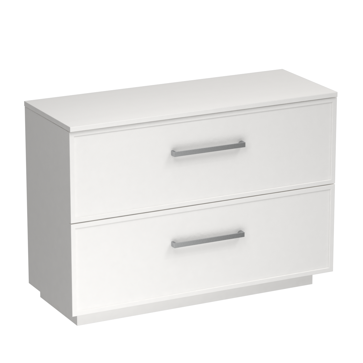 Nordic Opaco 1200 2 Drawer Floor Vanity Centre Basin Concrete Grey / White