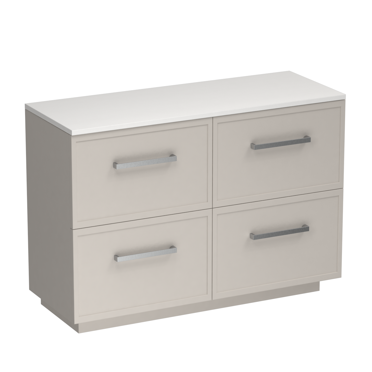 Nordic Opaco 1200 4 Drawer Floor Vanity Right Basin Concrete Grey / Lana Grey