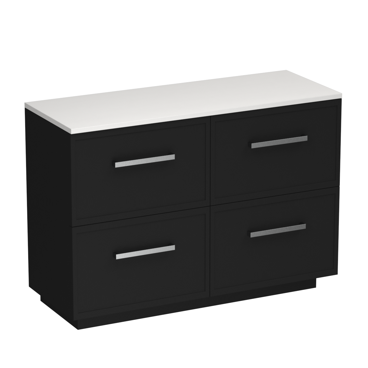Nordic Opaco 1200 4 Drawer Floor Vanity Right Basin Concrete Grey / Black