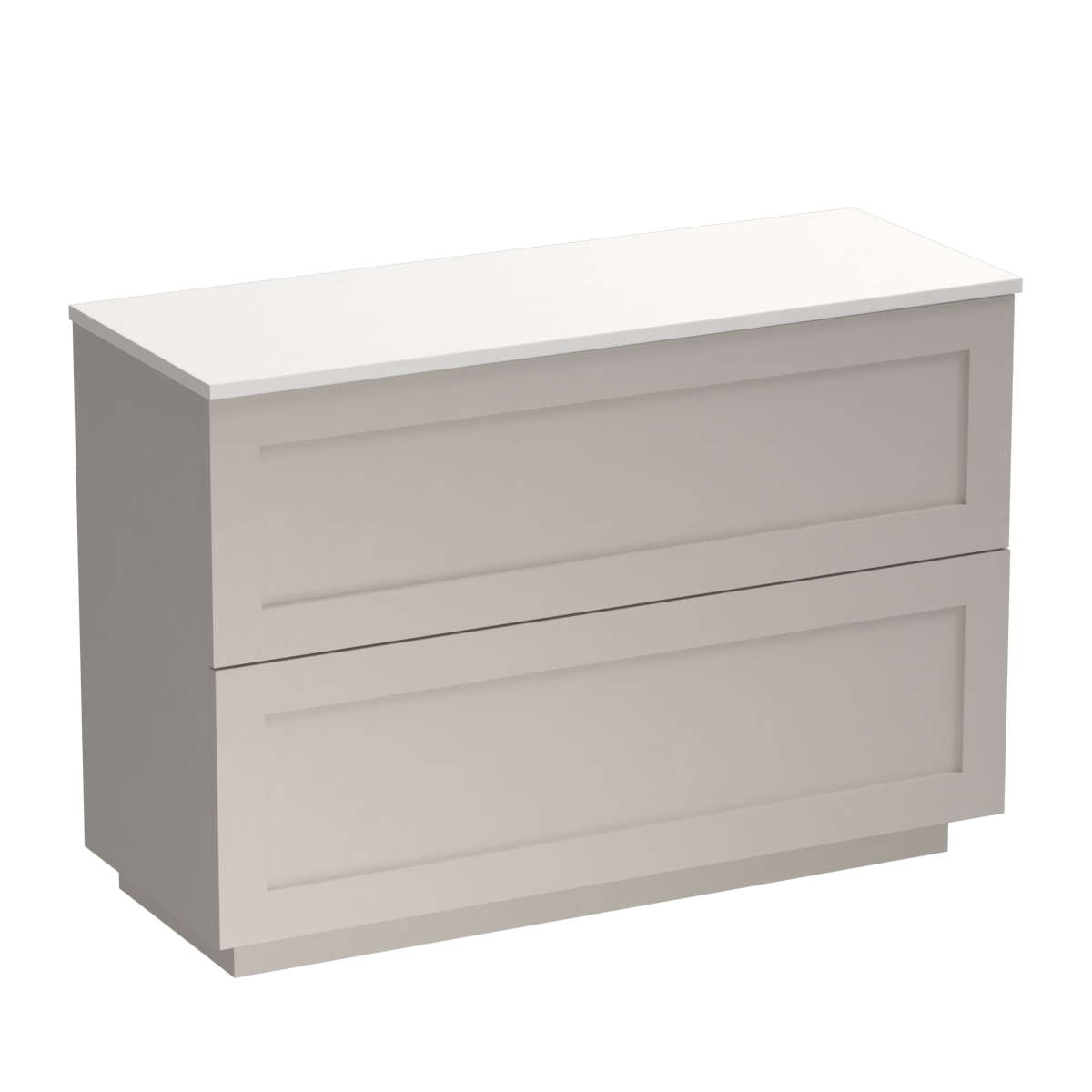 Hampton Opaco 1200 2 Drawer Floor Vanity Right Basin Concrete Grey / Lana Grey