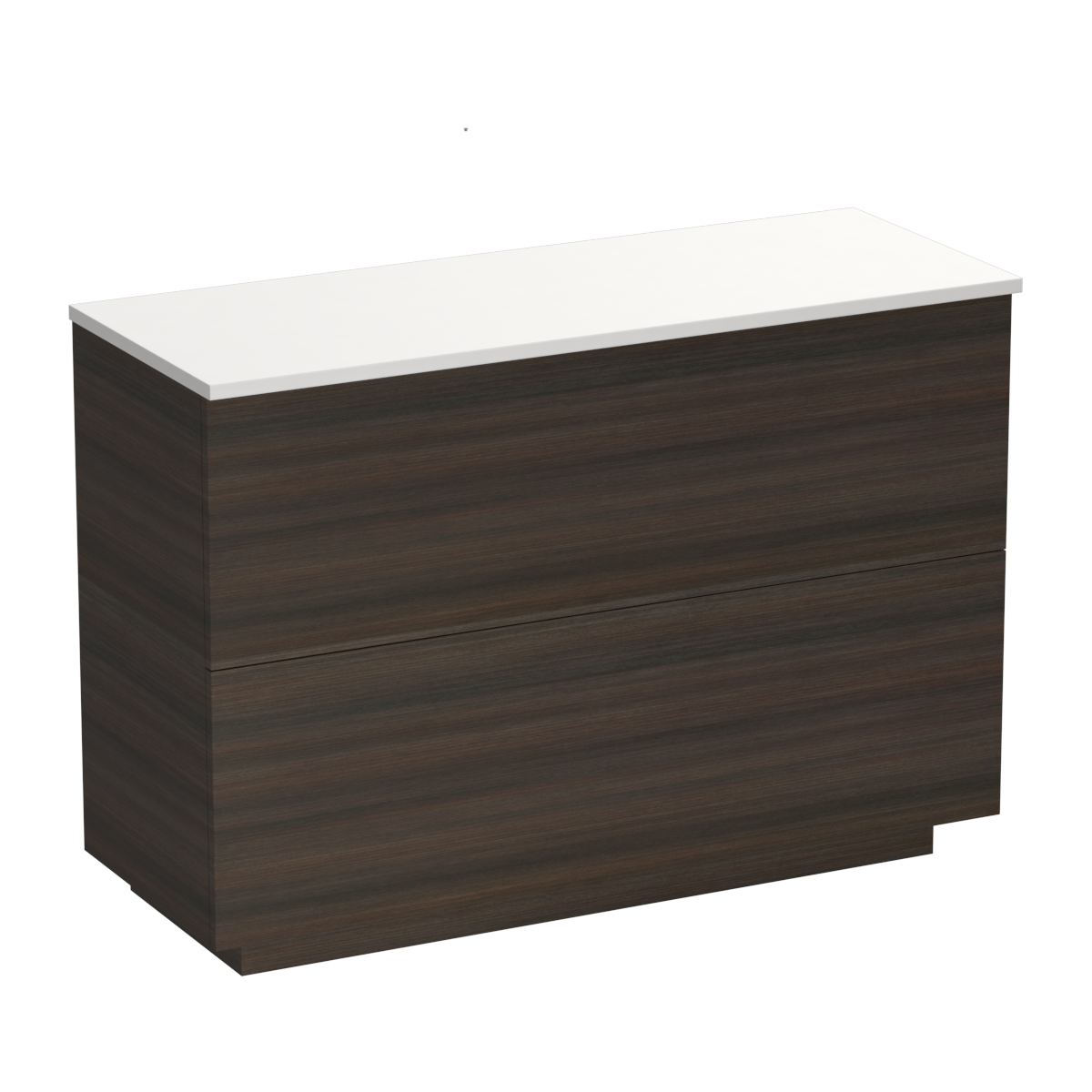 Reflex Opaco 1200 2 Drawer Floor Vanity Left Basin White Carrara / Vancouver Larch