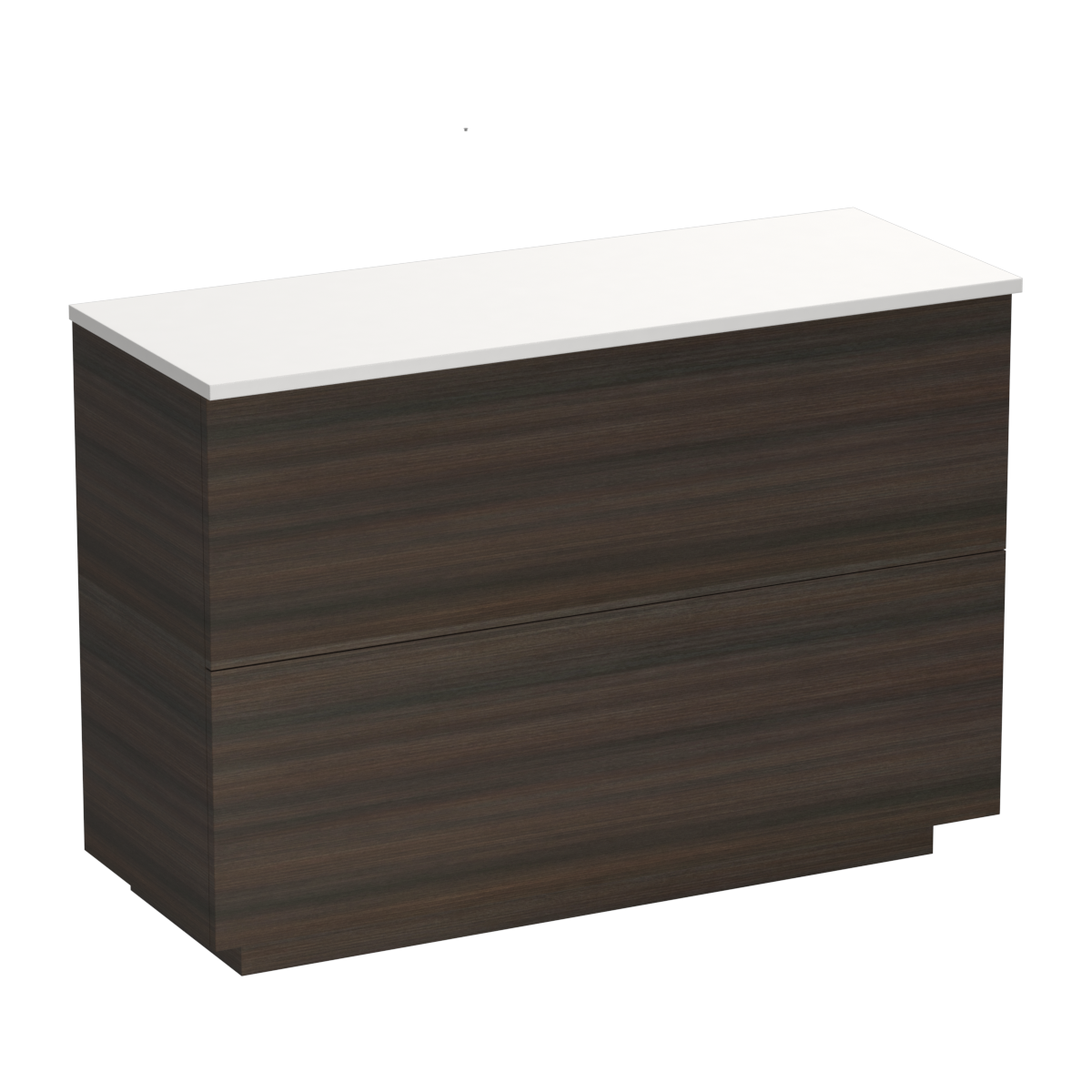 Reflex Opaco 1200 2 Drawer Floor Vanity Centre Basin Concrete Grey / Vancouver Larch