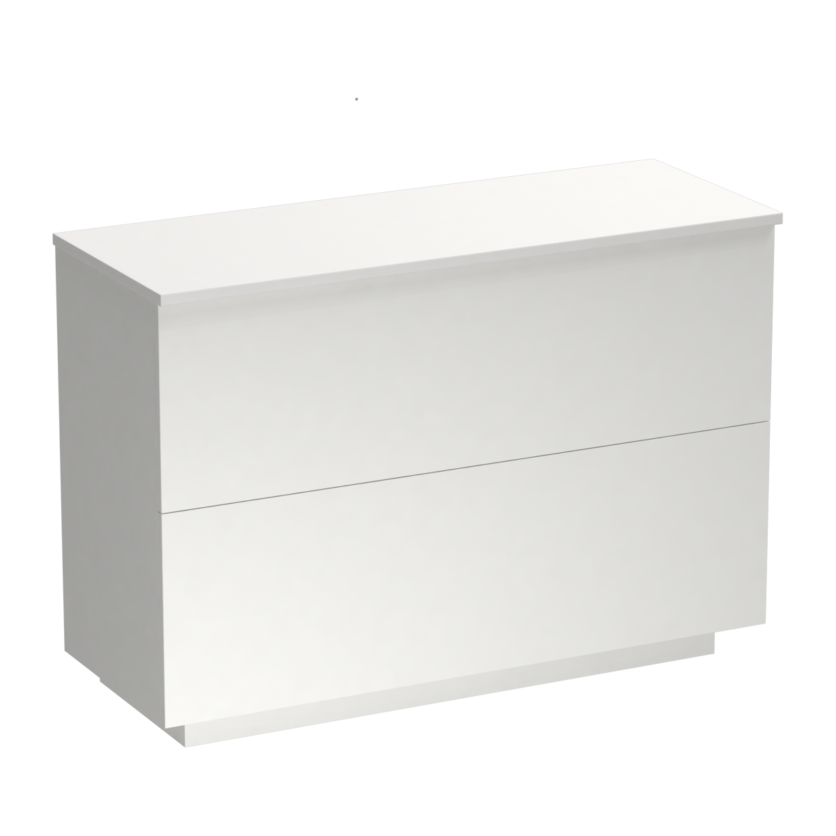 Reflex Opaco 1200 2 Drawer Floor Vanity Left Basin Concrete Grey / White Velvet