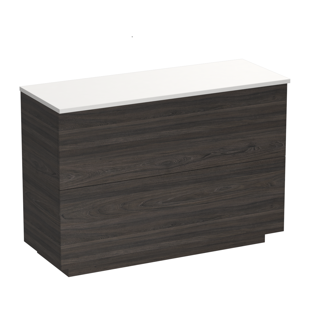 Reflex Opaco 1200 2 Drawer Floor Vanity Left Basin White Carrara / Fiordland Elm