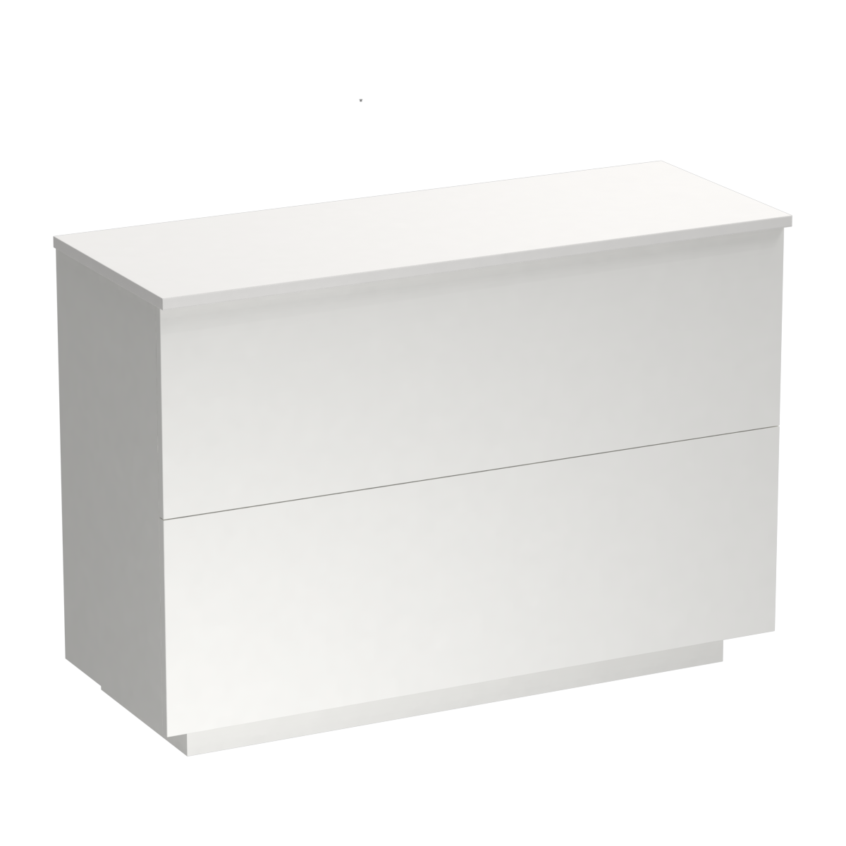 Reflex Opaco 1200 2 Drawer Floor Vanity Double Basin White Carrara / White Velvet