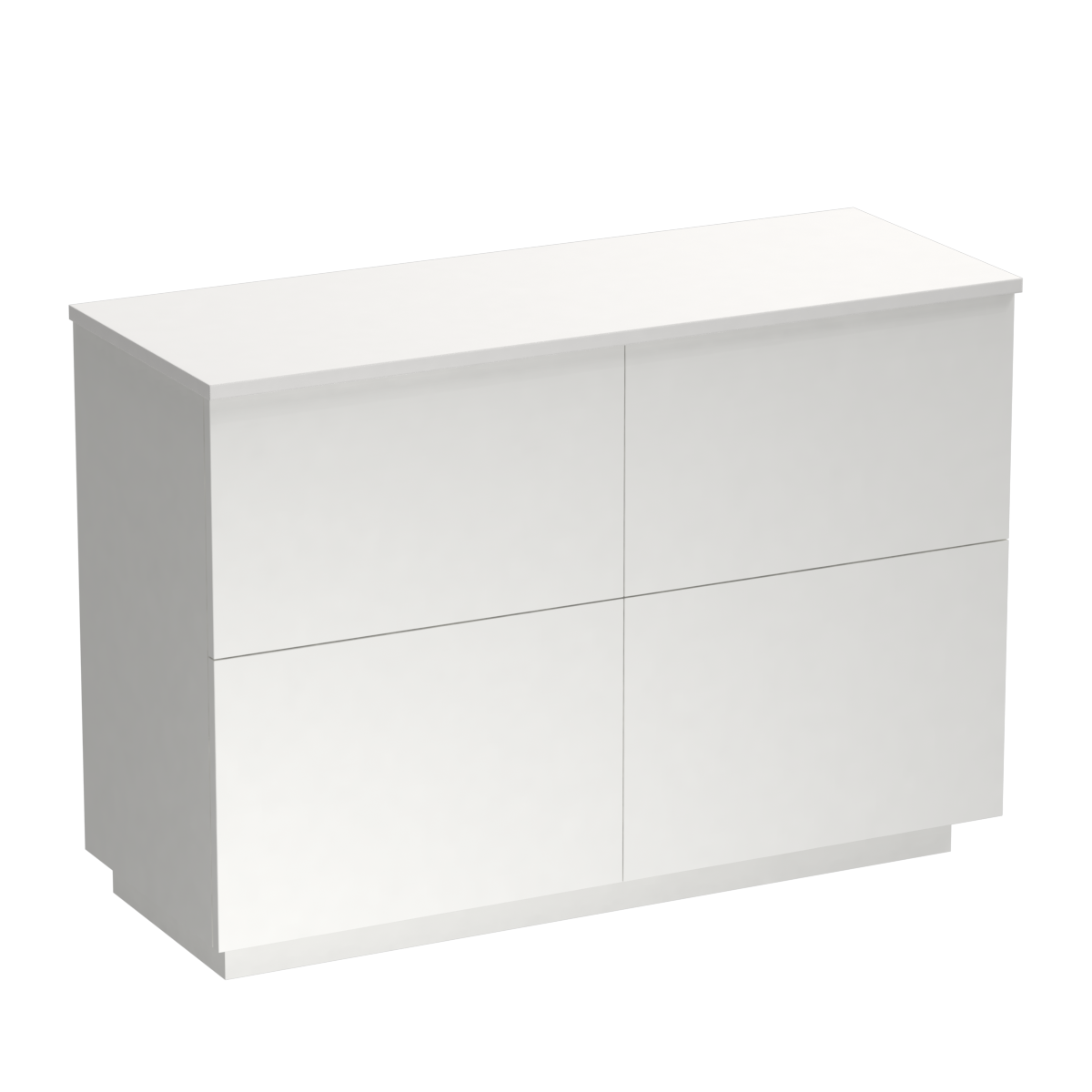Reflex Opaco 1200 4 Drawer Floor Vanity Right Basin Concrete Grey / White Velvet