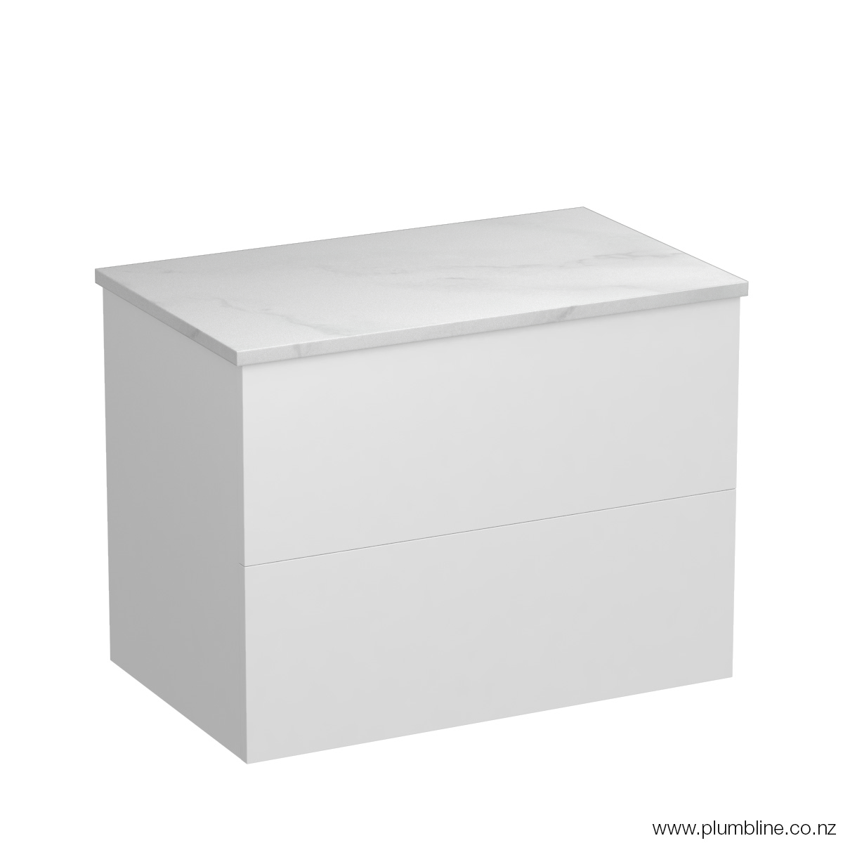 Reflex Opaco 750 2 Drawer Wall Vanity White Carrara / Tusk