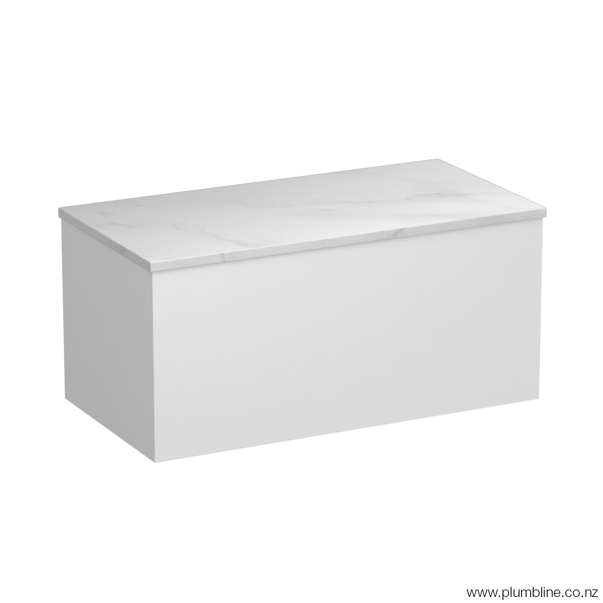 Reflex Opaco 900 1 Drawer Wall Vanity White Carrara / Tahoe Walnut
