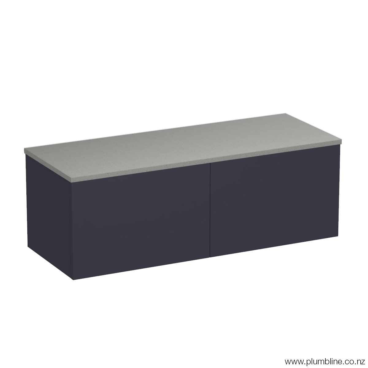 Reflex Opaco 1200 2 Drawer Floor Vanity Centre Basin Concrete Grey / Ink Blue
