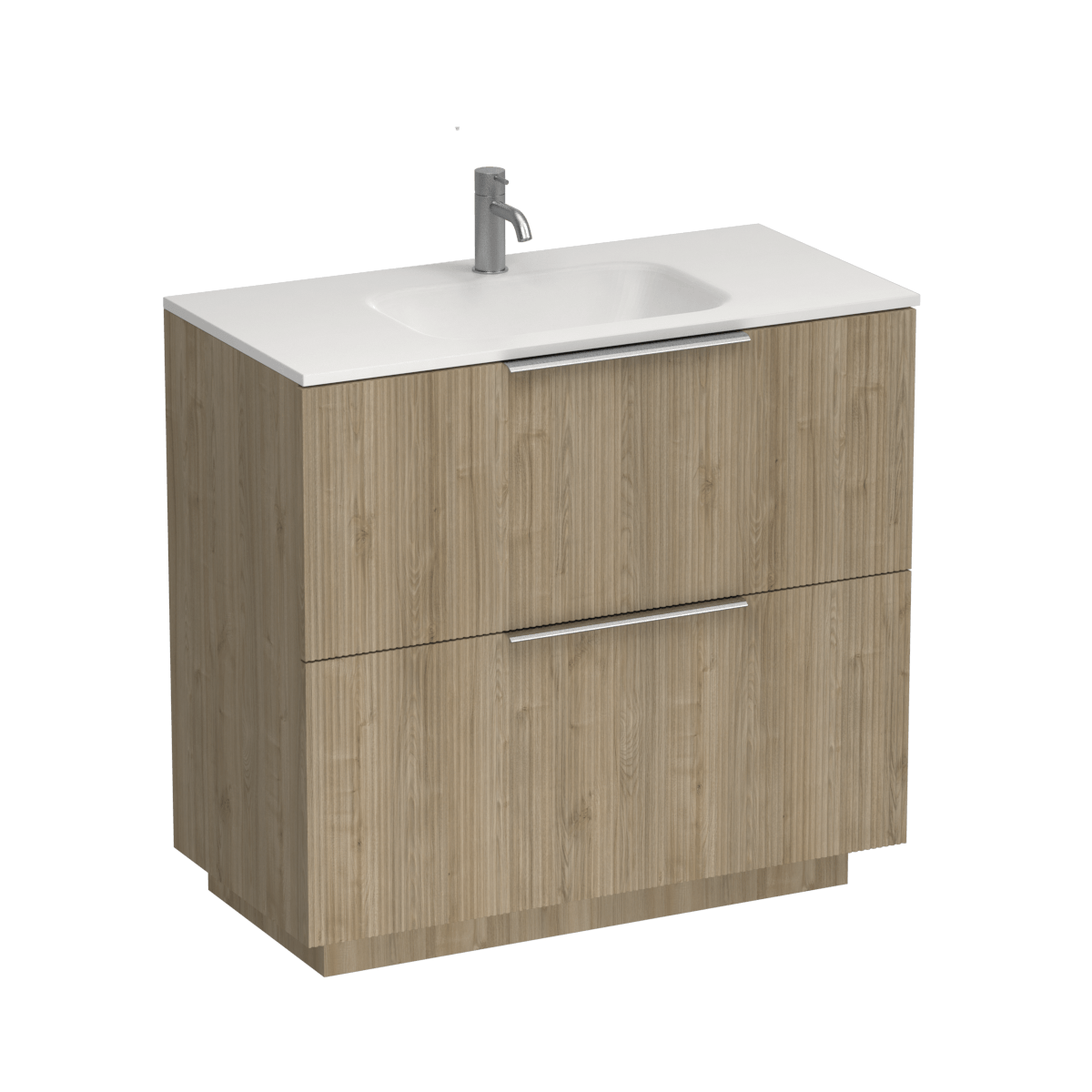 Ava Spio 900 2 Drawer Floor Vanity White