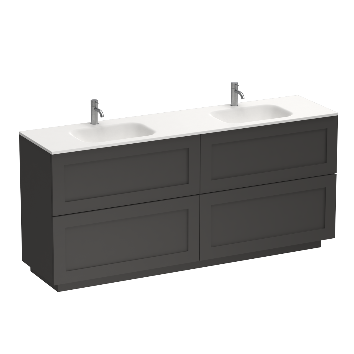 Hampton Spio 1800 4 Drawer Floor Vanity Double Basin Methven Oak