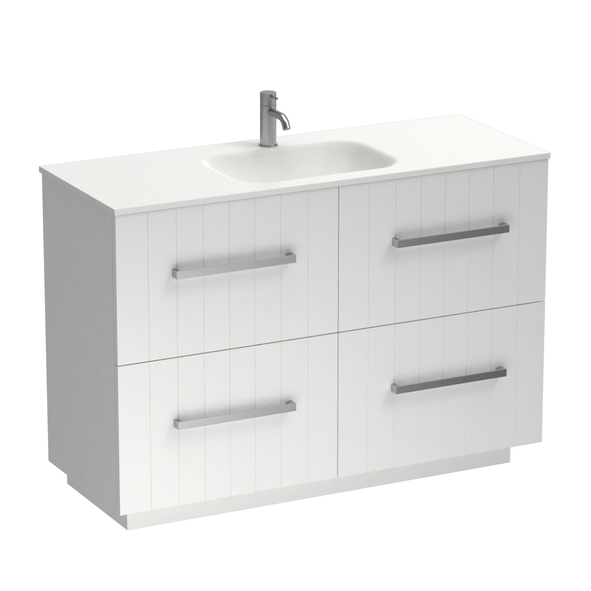 Linea Spio 1200 4 Drawer Floor Vanity Centre Basin Fjord