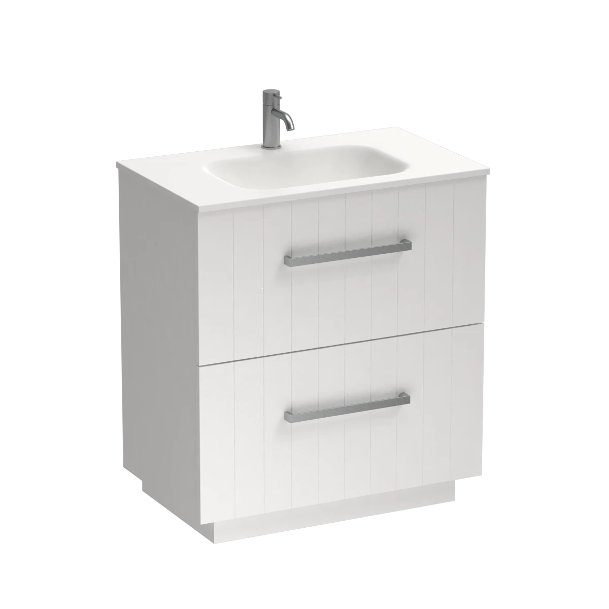 Linea Spio 750 2 Drawer Floor Vanity Slate