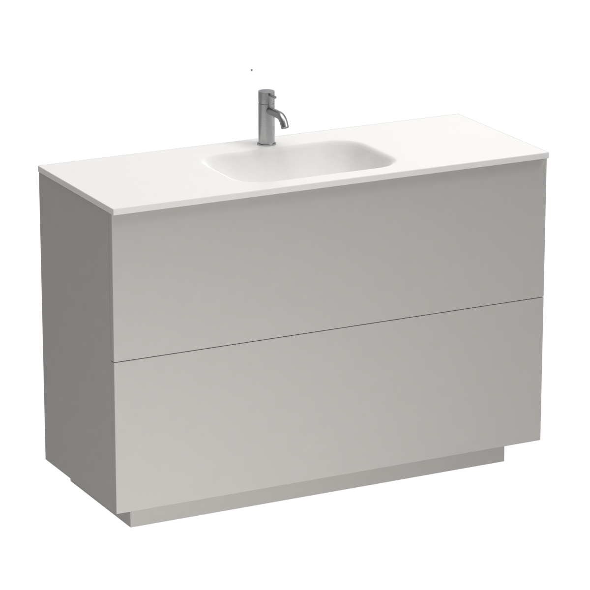 Reflex Spio 1200 2 Drawer Floor Vanity Centre Basin Ink Blue