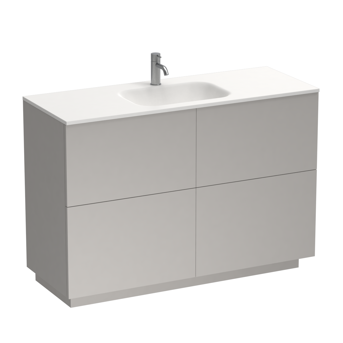 Reflex Spio 1200 4 Drawer Floor Vanity Centre Basin Slate