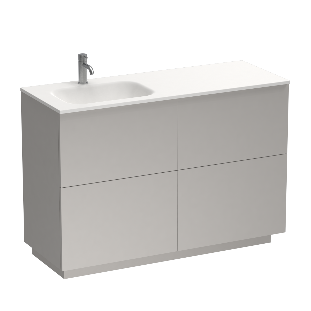 Reflex Spio 1200 4 Drawer Floor Vanity Left Basin Methven Oak