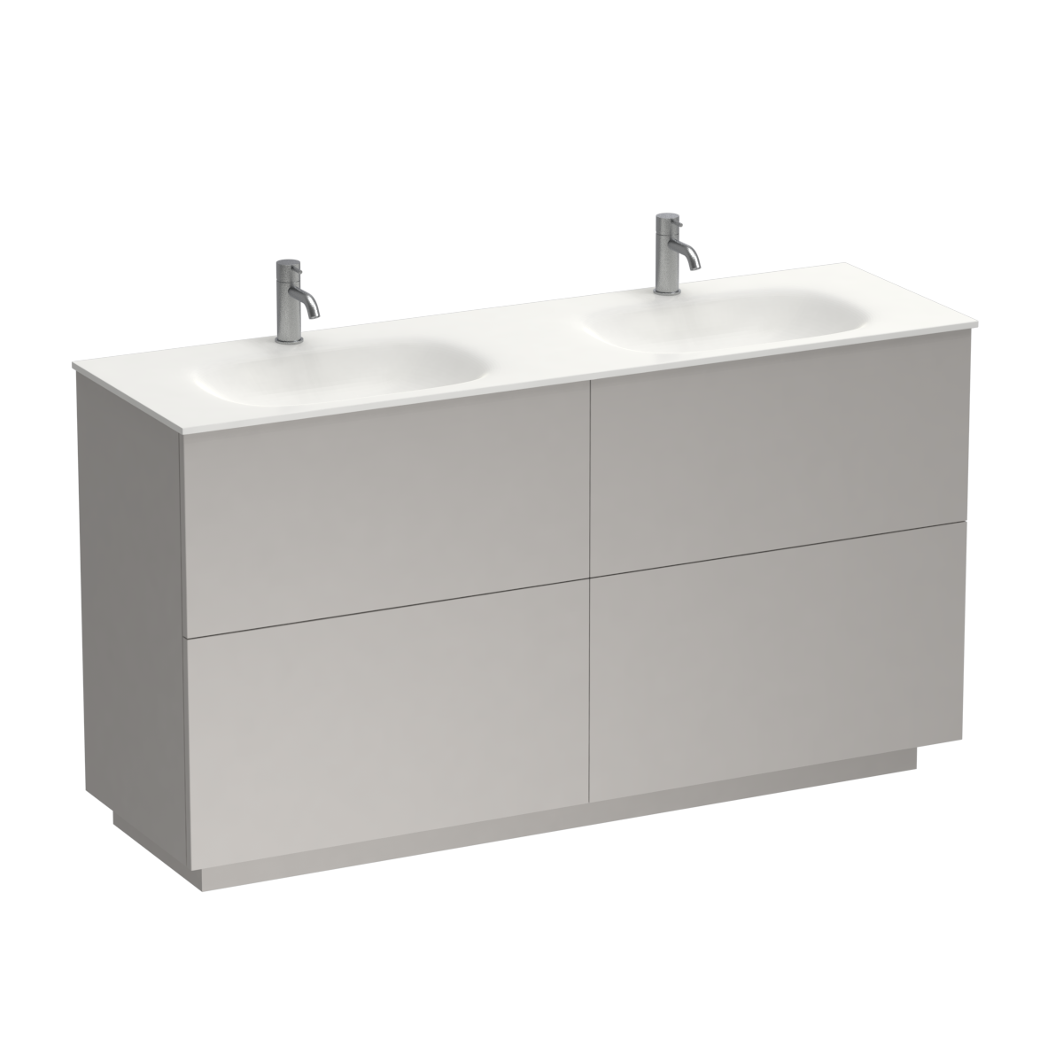 Reflex Spio 1500 4 Drawer Floor Vanity Double Basin Tusk