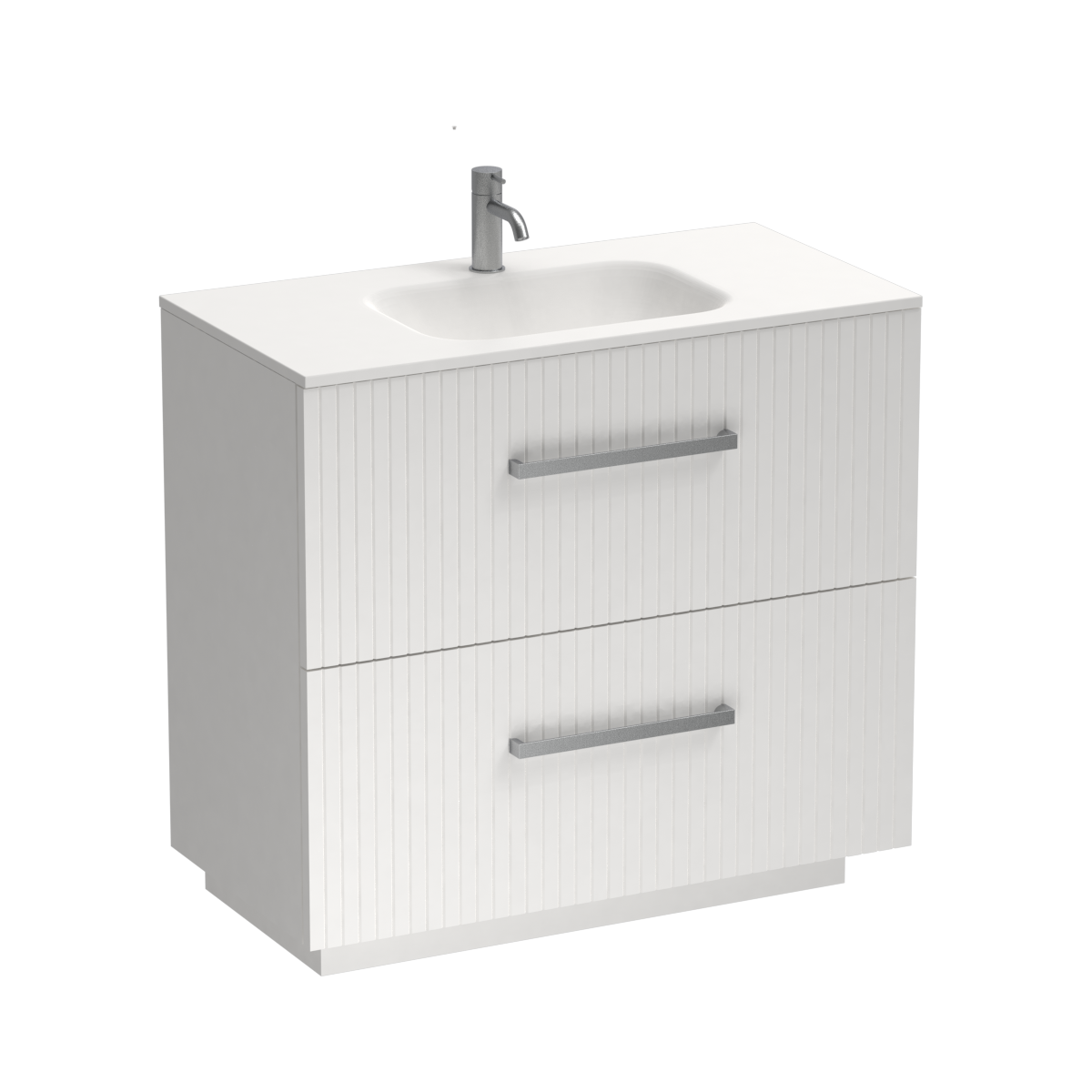 Lima Spio 900 2 Drawer Floor Vanity White