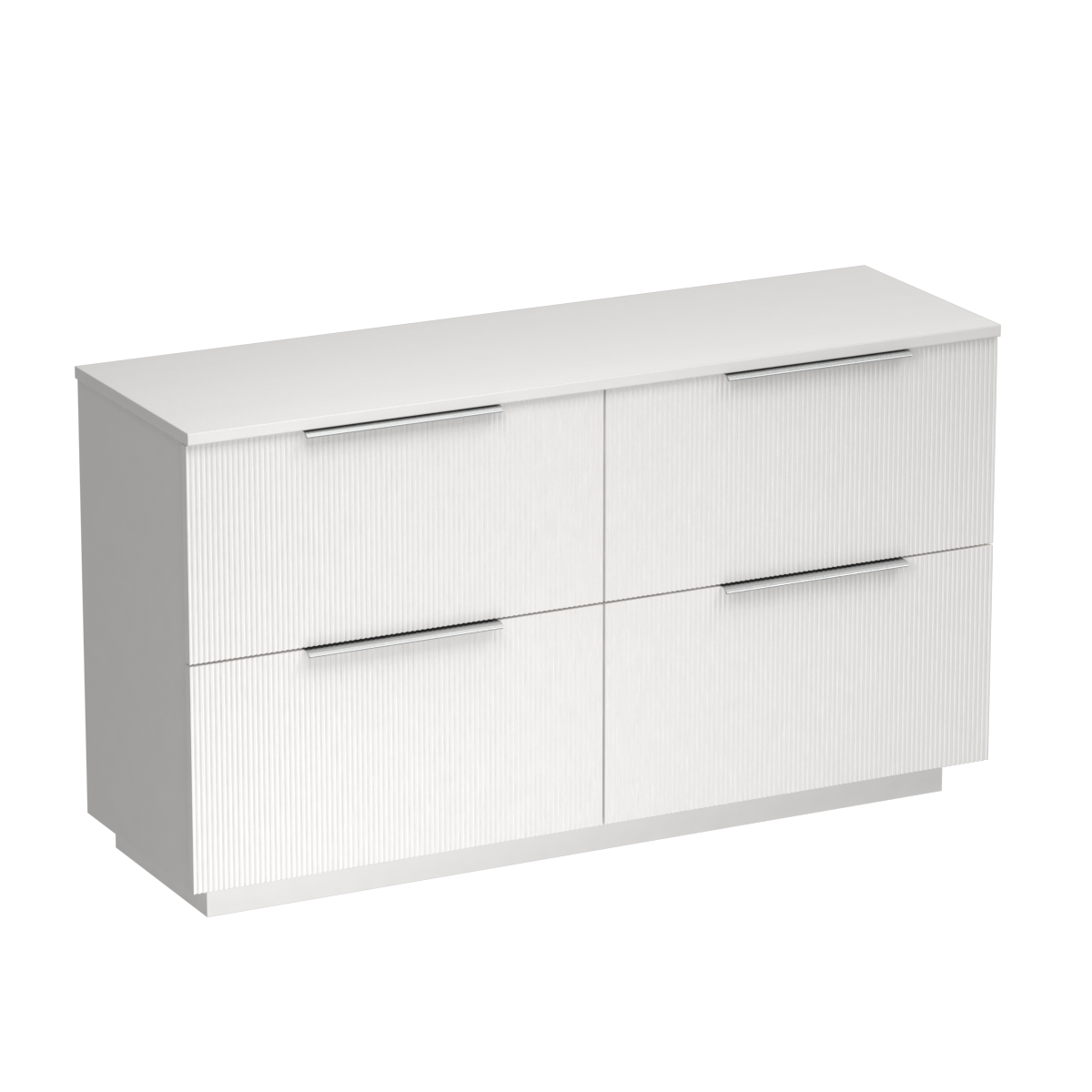 Ava Opaco 1500 4 Drawer Floor Vanity Double Basin White Carrara / Atmoss