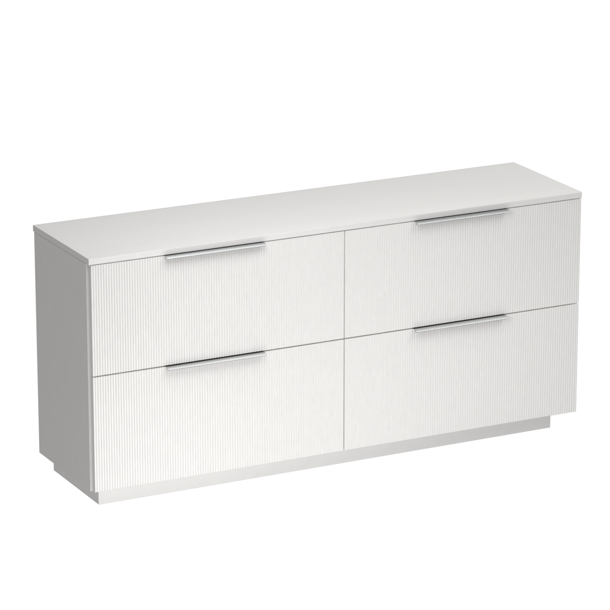 Ava Opaco 1800 4 Drawer Floor Vanity Centre Basin Concrete Grey / White