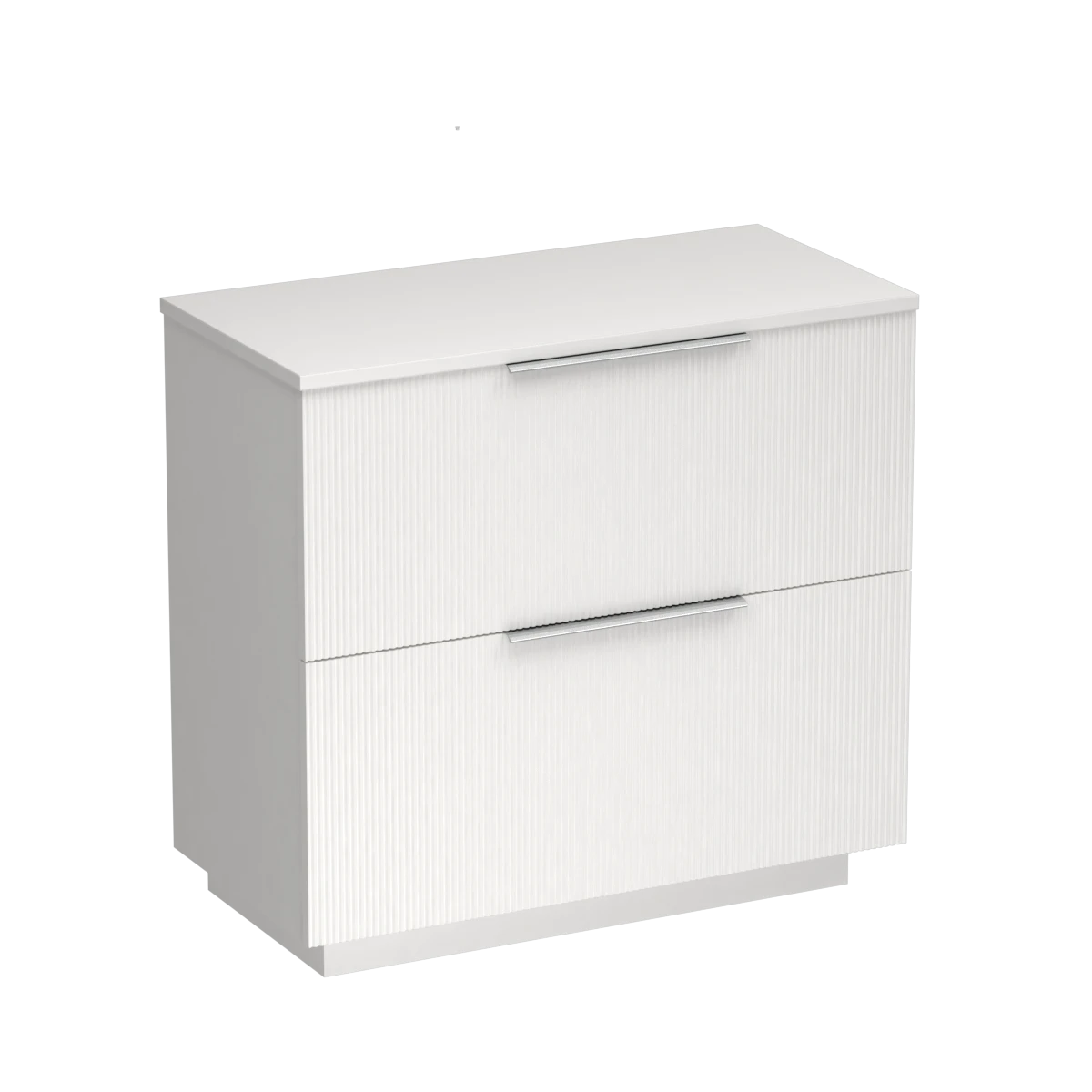 Ava Opaco 900 2 Drawer Floor Vanity Concrete Grey / Ink Blue