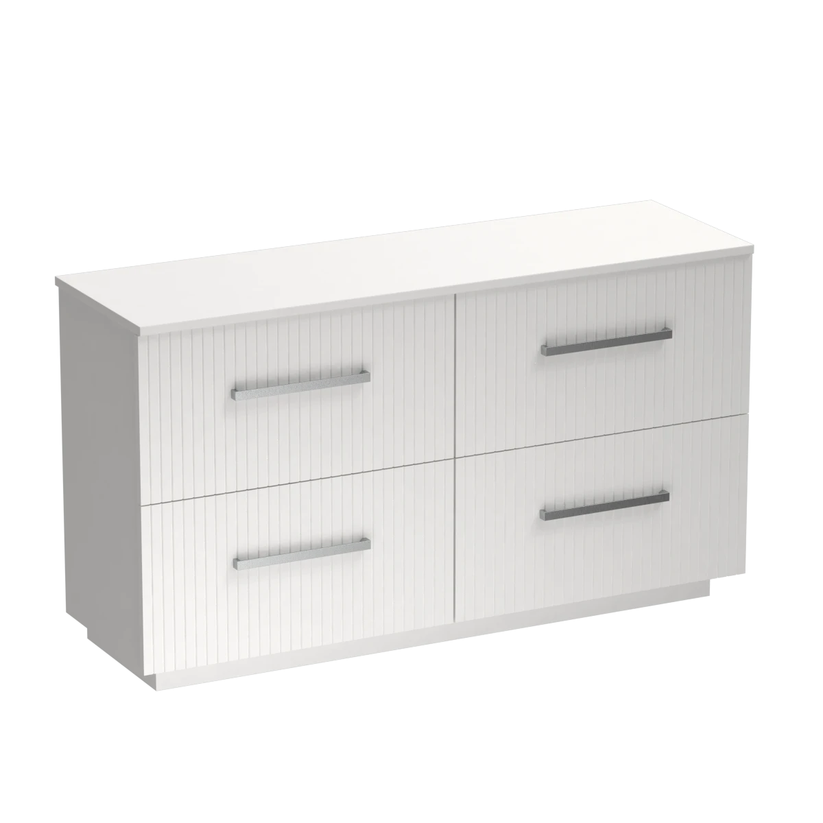 Lima Opaco 1500 4 Drawer Floor Vanity Centre Basin Concrete Grey / Villa Blue