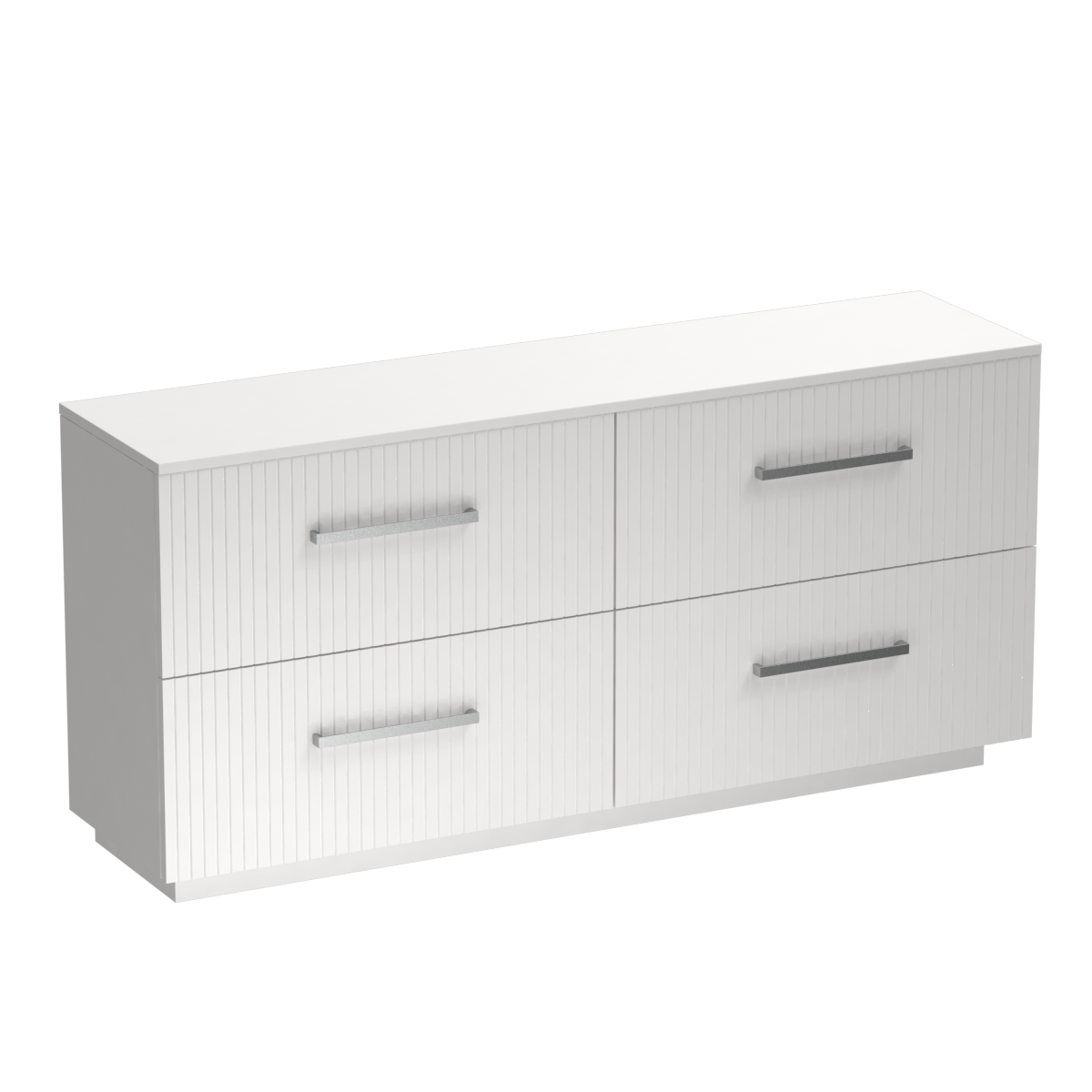 Lima Opaco 1800 4 Drawer Floor Vanity Left Basin Matt White / White