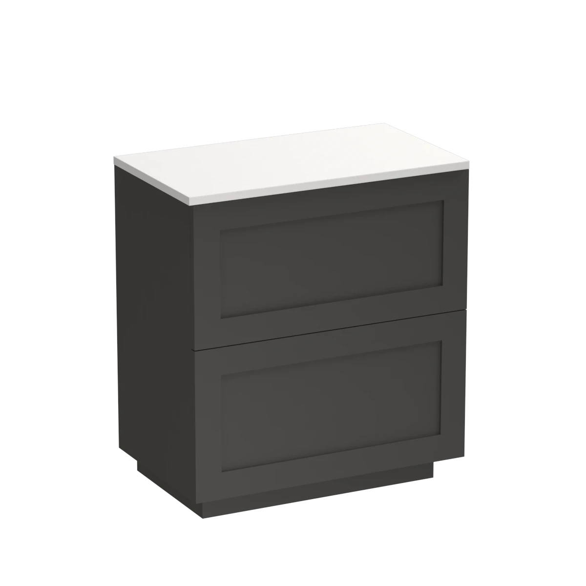 Hampton Opaco 750 2 Drawer Floor Vanity Concrete Grey / Ink Blue