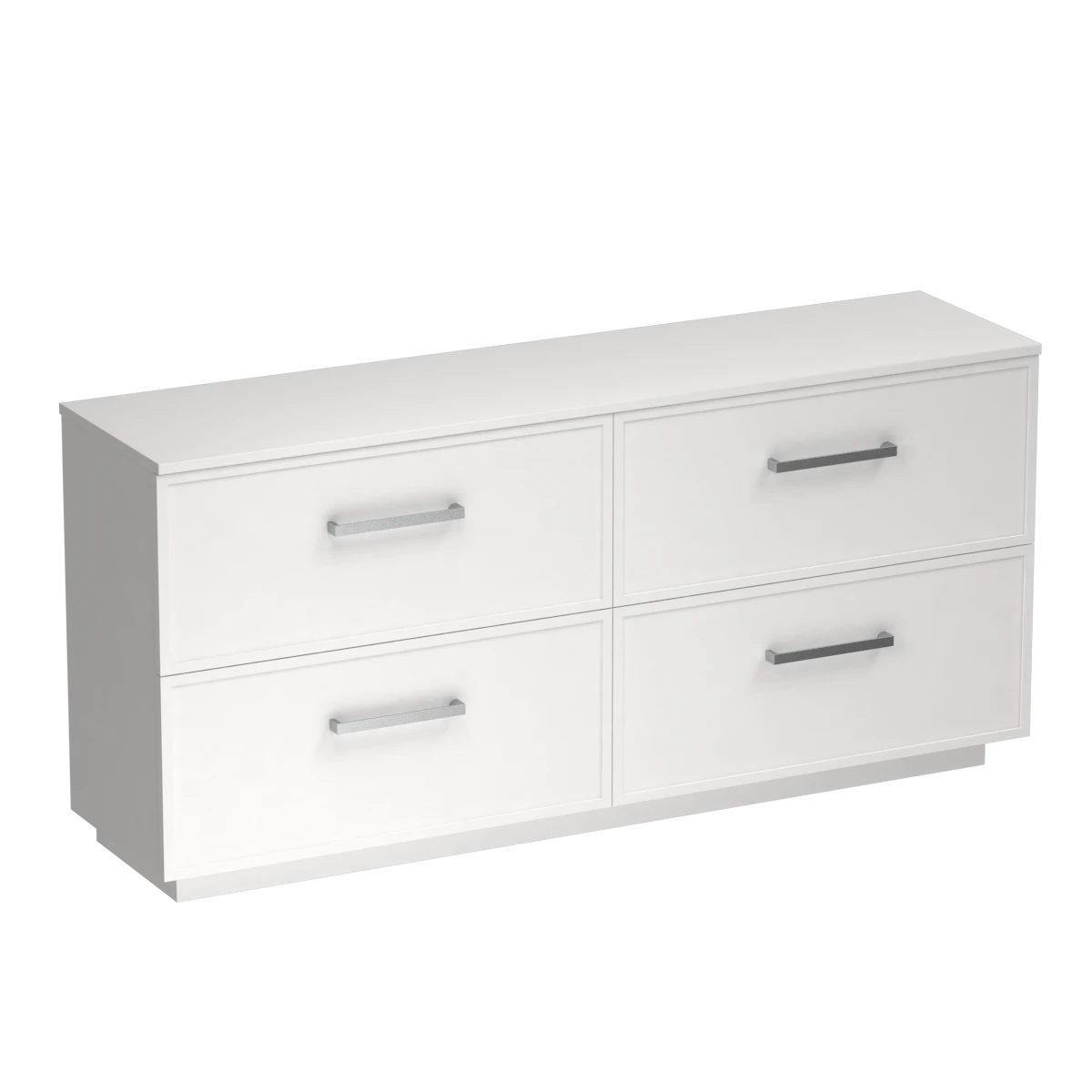 Nordic Opaco 1800 4 Drawer Floor Vanity Double Basin Concrete Grey / Tusk