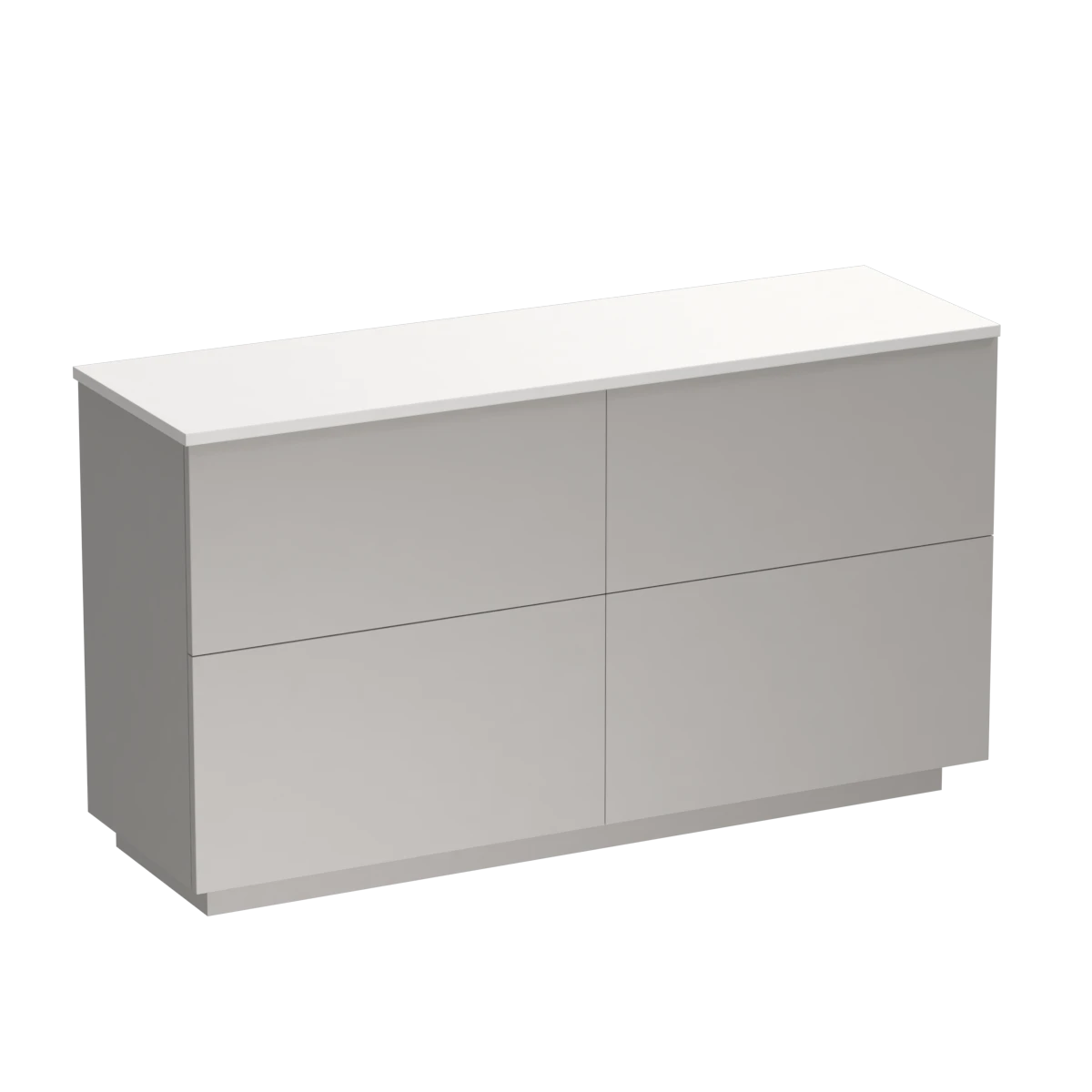 Reflex Opaco 1500 4 Drawer Floor Vanity Centre Basin Matt White / Fjord