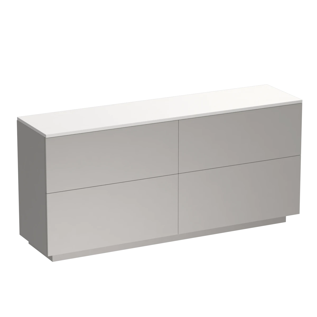 Reflex Opaco 1800 4 Drawer Floor Vanity Left Basin White Carrara / Anthracite