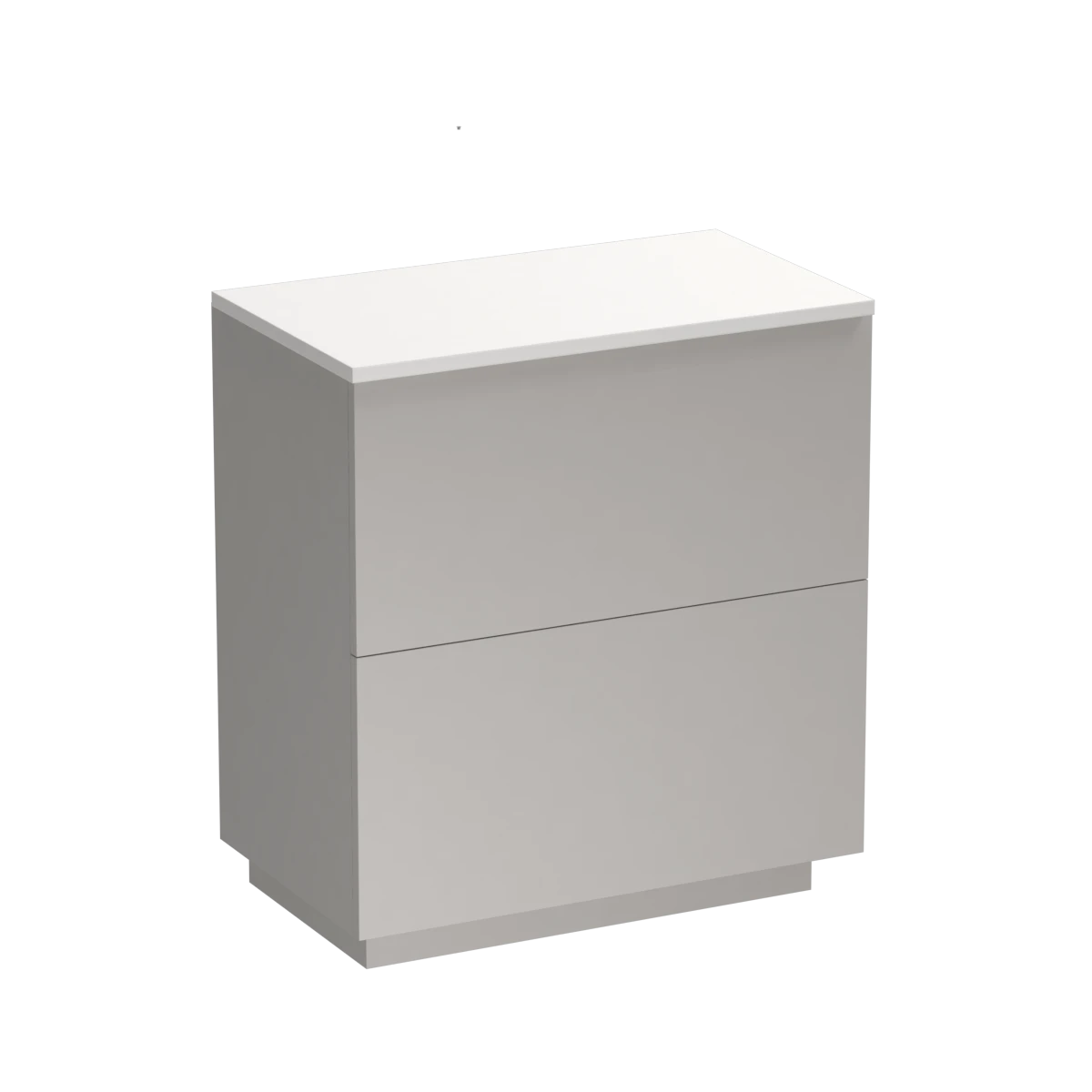 Reflex Opaco 750 2 Drawer Floor Vanity Concrete Grey / Vancouver Larch