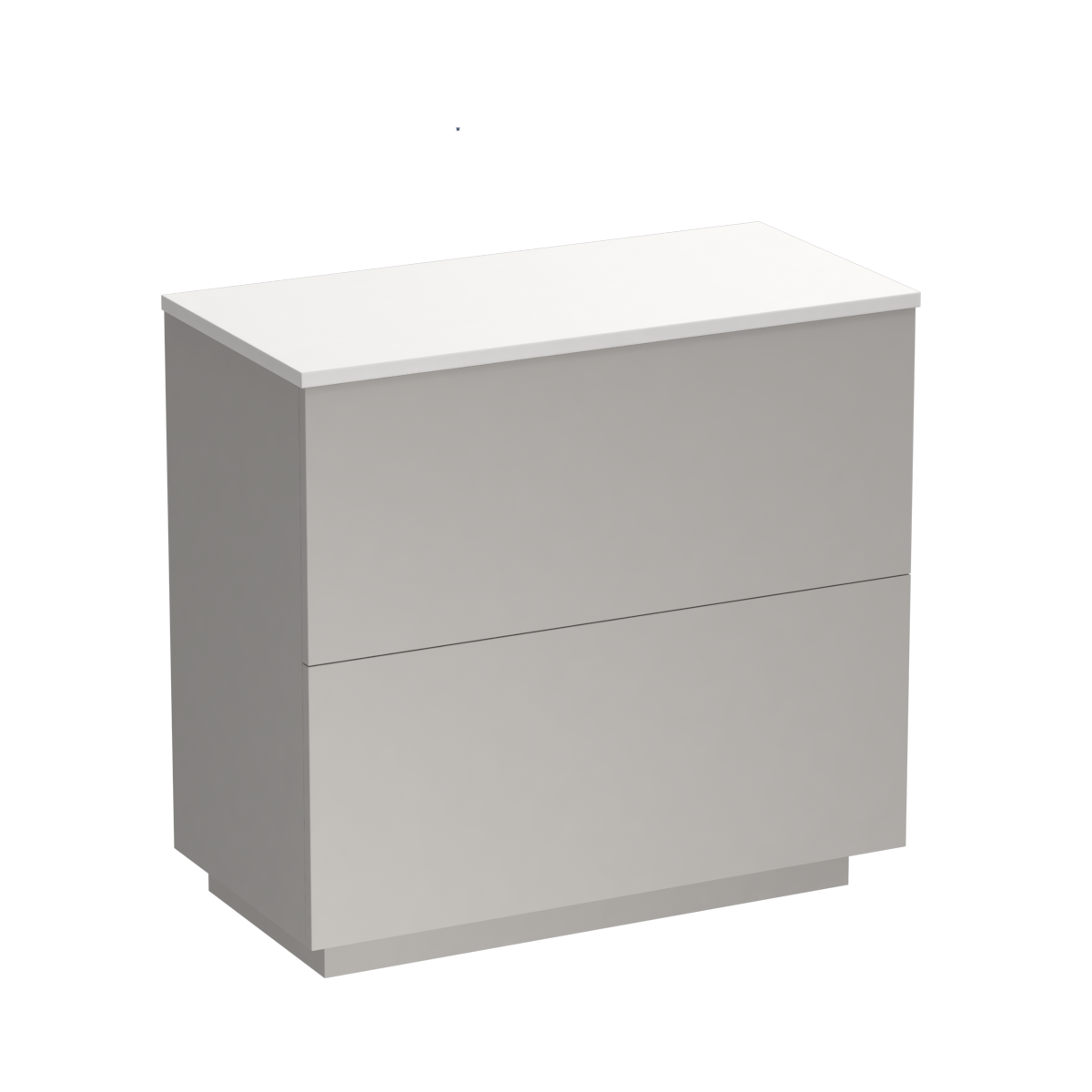 Reflex Opaco 900 2 Drawer Floor Vanity Matt White / Tusk