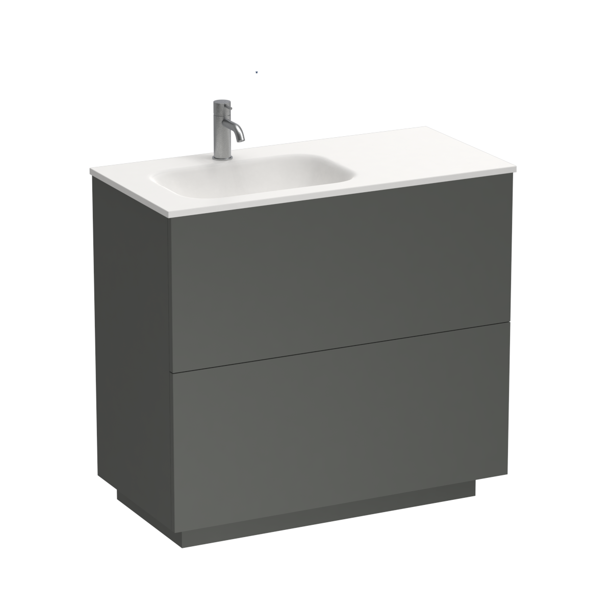 Reflex Spio 900 2 Drawer Floor Vanity Left Basin Tahoe Walnut