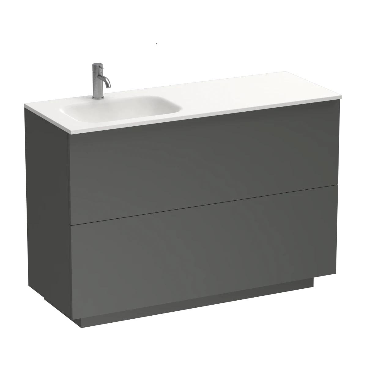 Reflex Spio 1200 2 Drawer Floor Vanity Left Basin Tusk