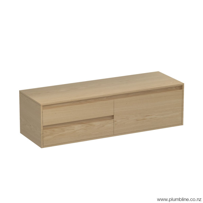 Stanza Legno 1500 3 Drawer Wall Vanity Right Basin Birch