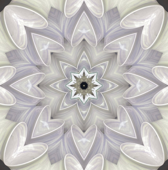 Light Grey hearts with black & white starbust