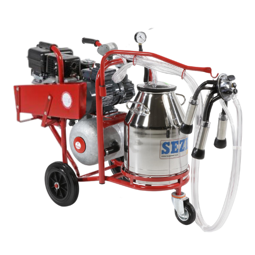 Sezer Portable Pls1 w/ Engine Milking Machine - Single cluster for Sheep Sezer Portable Pls1 w/ Engine Milking Machine - Single cluster for Sheep