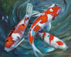 Koi Fish Trio© by Cecilia Chenault 8"x10"