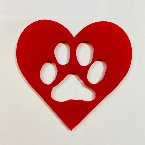 Size: 3.8" x 4"
Heart Pet Paw©