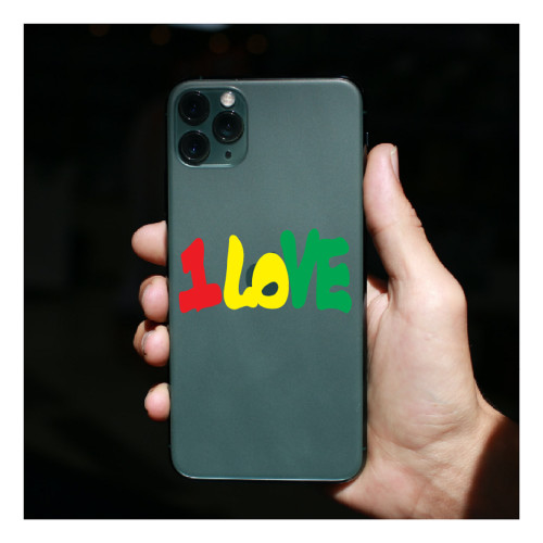 One Love Reggae Mini Cell Phone Decal C99